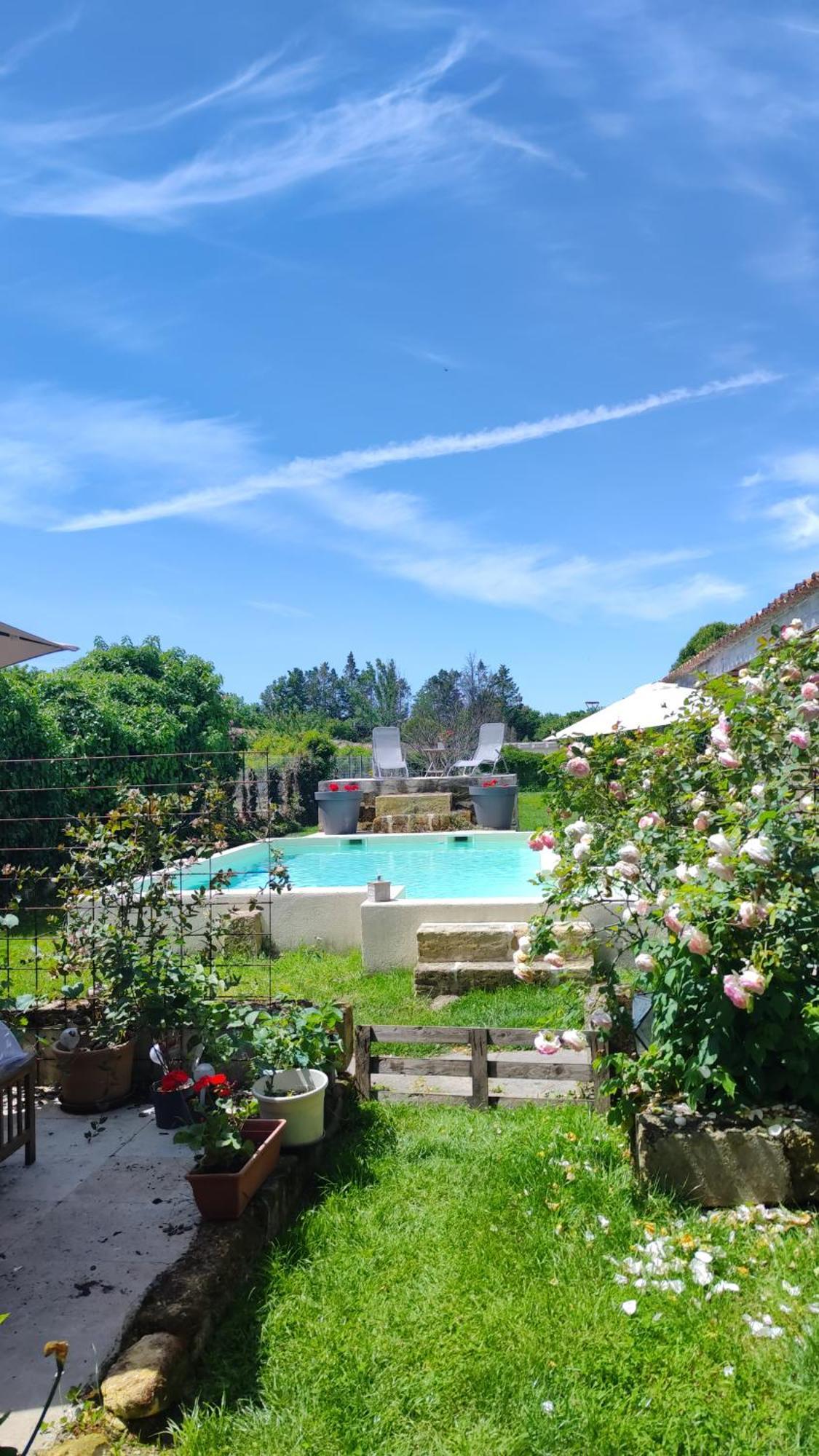 Jolie Villa Avec Piscine Dans Le St Emilionnais Sainte-Terre Bagian luar foto